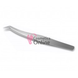 Penseta pentru gene false fir cu fir PG 04 Argintie curba